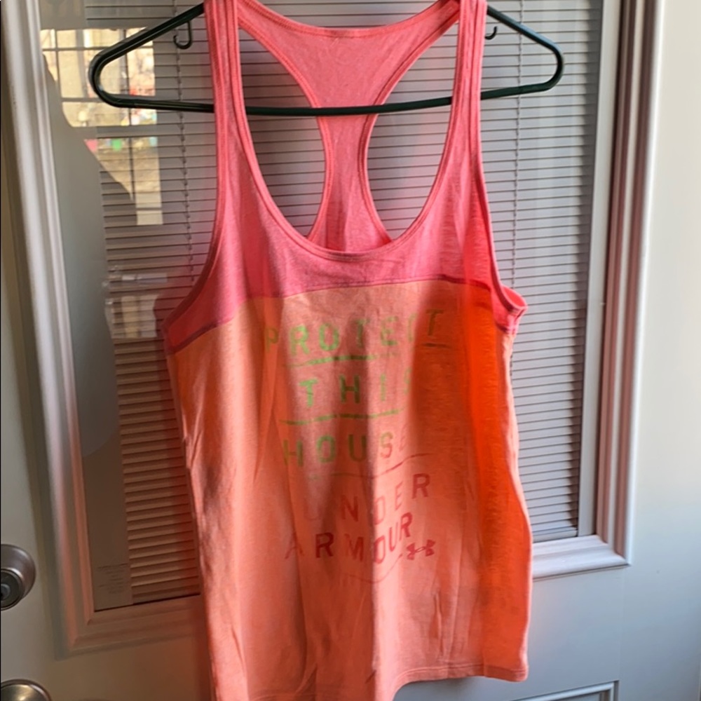 Racer back under armor tank